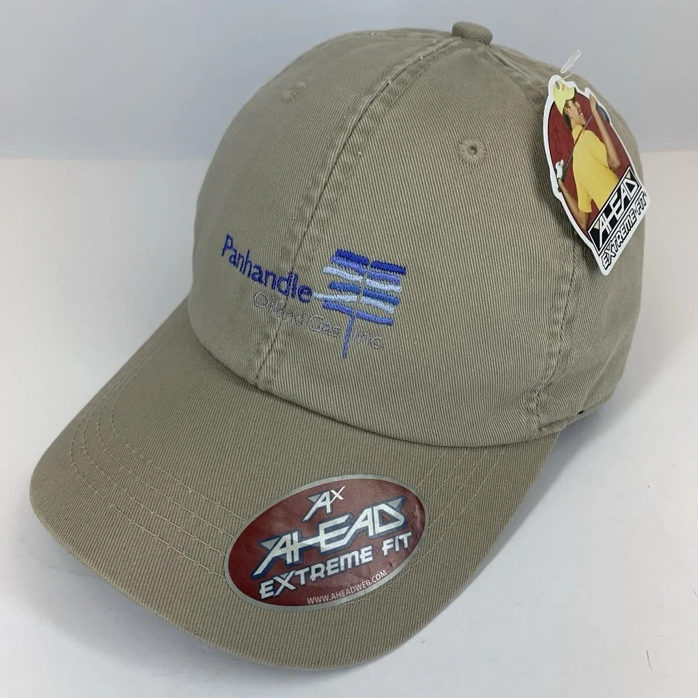 Panhandle Oil And Gas Inc Hat Tan Adjustable AHead Extreme Baseball Cap NWT